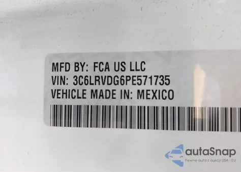 2023 Ram Promaster 2500 High Roof 159 Wb from USA, damaged, VIN 3C6LRVDG6PE571735